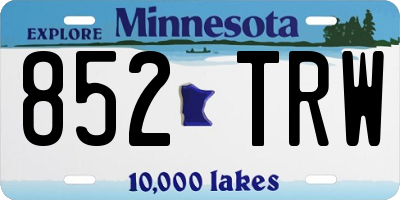 MN license plate 852TRW