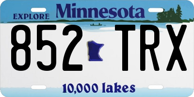 MN license plate 852TRX