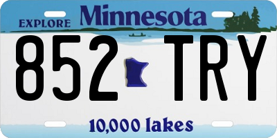 MN license plate 852TRY