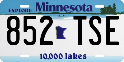 MN license plate 852TSE