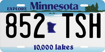 MN license plate 852TSH