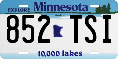 MN license plate 852TSI
