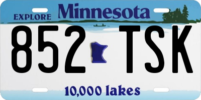 MN license plate 852TSK