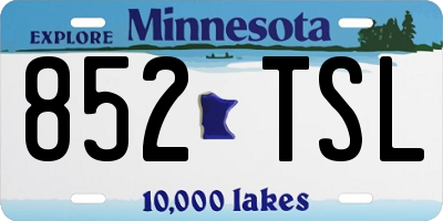 MN license plate 852TSL
