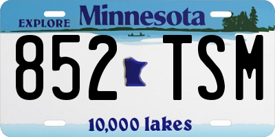 MN license plate 852TSM