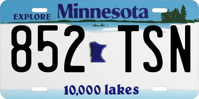 MN license plate 852TSN