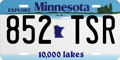 MN license plate 852TSR