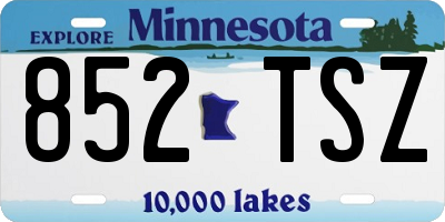 MN license plate 852TSZ