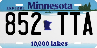 MN license plate 852TTA