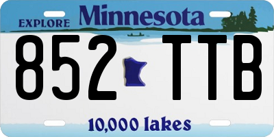 MN license plate 852TTB