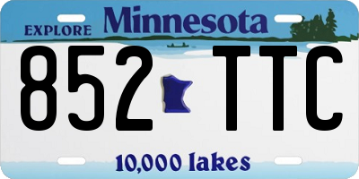 MN license plate 852TTC