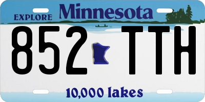 MN license plate 852TTH