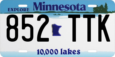 MN license plate 852TTK