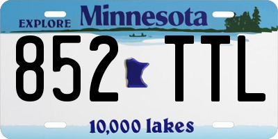 MN license plate 852TTL