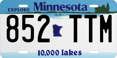 MN license plate 852TTM