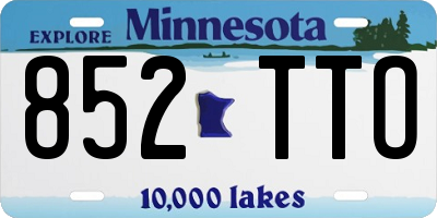 MN license plate 852TTO