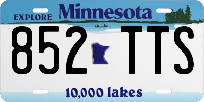 MN license plate 852TTS