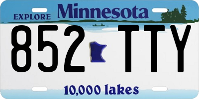 MN license plate 852TTY