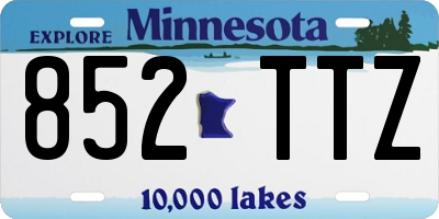 MN license plate 852TTZ