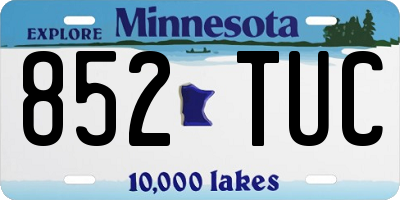 MN license plate 852TUC