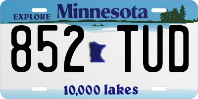 MN license plate 852TUD