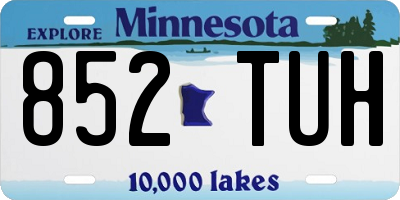 MN license plate 852TUH
