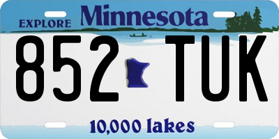 MN license plate 852TUK