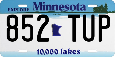MN license plate 852TUP