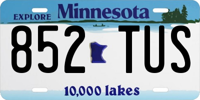 MN license plate 852TUS