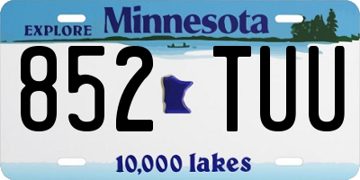 MN license plate 852TUU