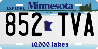 MN license plate 852TVA