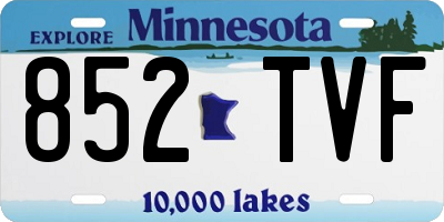 MN license plate 852TVF