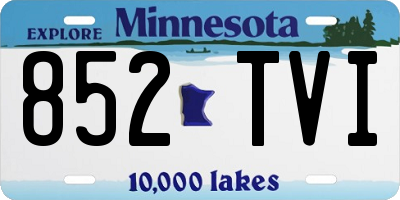 MN license plate 852TVI