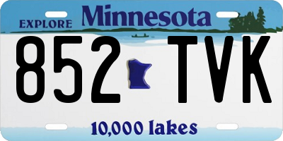 MN license plate 852TVK