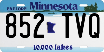 MN license plate 852TVQ