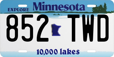 MN license plate 852TWD