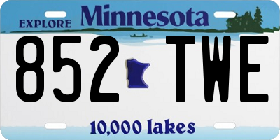 MN license plate 852TWE