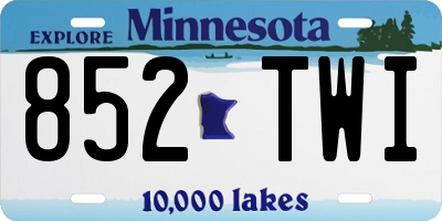 MN license plate 852TWI