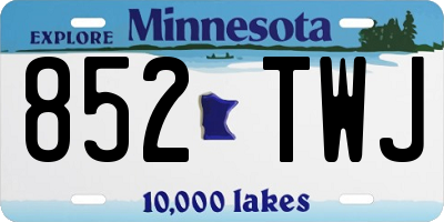 MN license plate 852TWJ