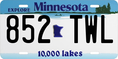 MN license plate 852TWL