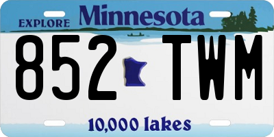 MN license plate 852TWM