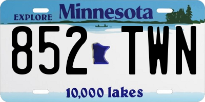 MN license plate 852TWN