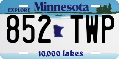 MN license plate 852TWP