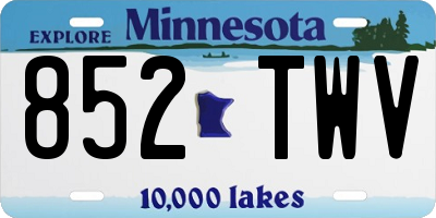 MN license plate 852TWV