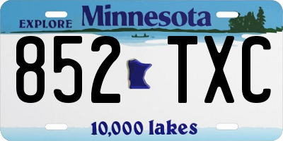 MN license plate 852TXC