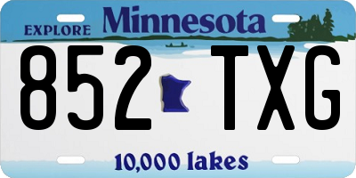 MN license plate 852TXG