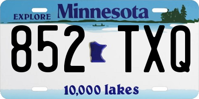 MN license plate 852TXQ