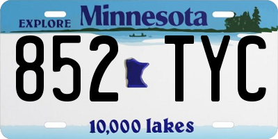 MN license plate 852TYC