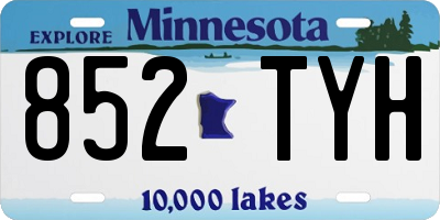 MN license plate 852TYH