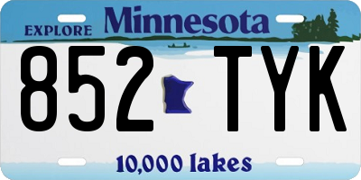 MN license plate 852TYK